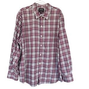 Bonobos Mens Button Up Shirt 2X Prominent Fit Plaid Cotton Casual Everyday
